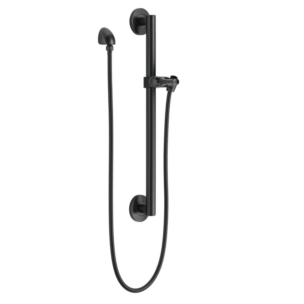 Delta 24 in. Adjustable Slide Bar for Handheld Showerheads in Matte Black