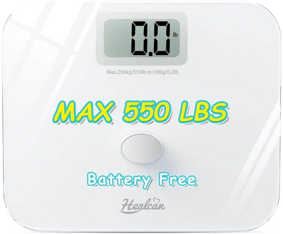 Aoibox Oversized Digital Bathroom Scale with Large LCD in White