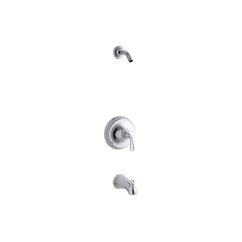 KOHLER 1-Handle Rite-Temp Bath and Shower Valve Trim Kit in Polished Chrome, Less Showerhead (Valve not Included)