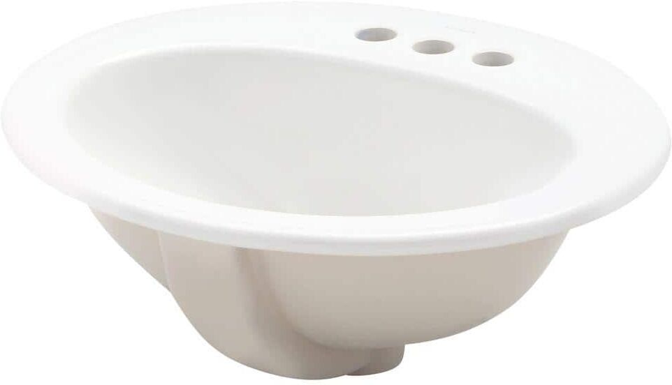 KOHLER Pennington 20-1/4 in. Drop-In Vitreous China Bathroom Sink in White with Overflow Drain