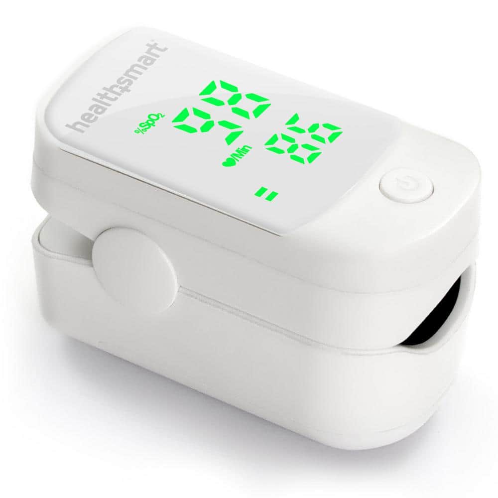HealthSmart Pulse and Blood Oximeter Monitors and Trackers with Green LED Display (1-Pack)
