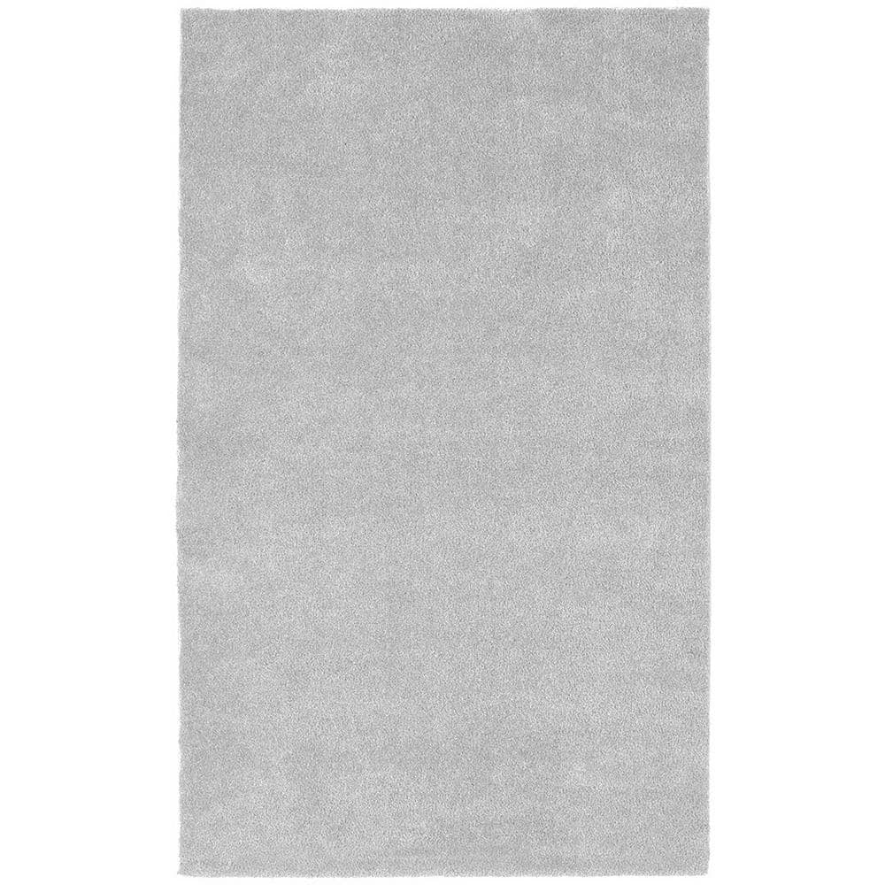 Garland Rug Room Size Platinum Gray 5 ft. x 8 ft. Plush Nylon Bath Rug