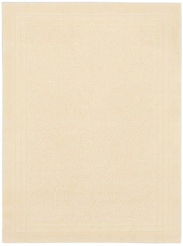 Mohawk Home Wellington 5 ft. x 7 ft. Nylon Machine Washable Bath Mat in Ivory