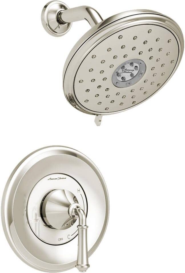 American Standard Delancey Water Saving 1-Handle Shower Faucet Trim Kit for Flash Rough-In Valves in Polished Nickel (Valve Not Included)