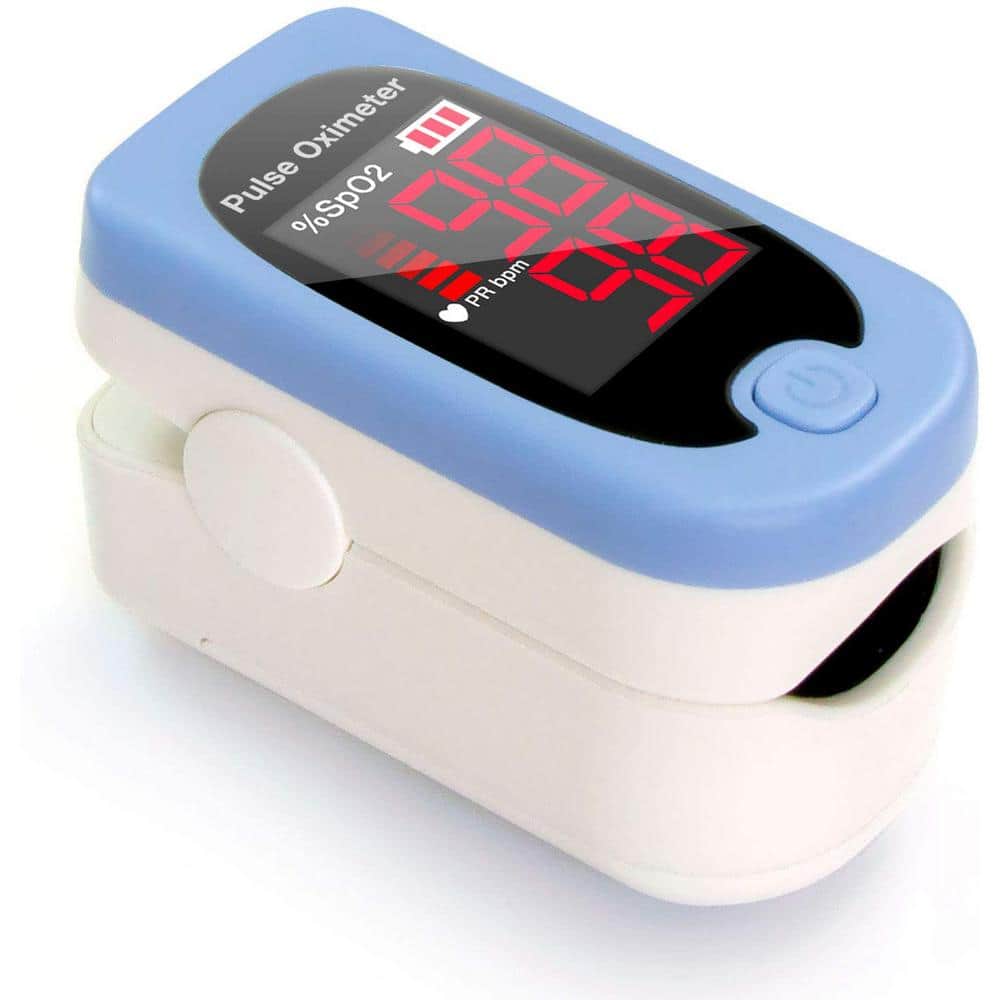 HealthSmart Pulse and Blood Oximeter Monitors and Trackers with Red LED Display (1-Pack)