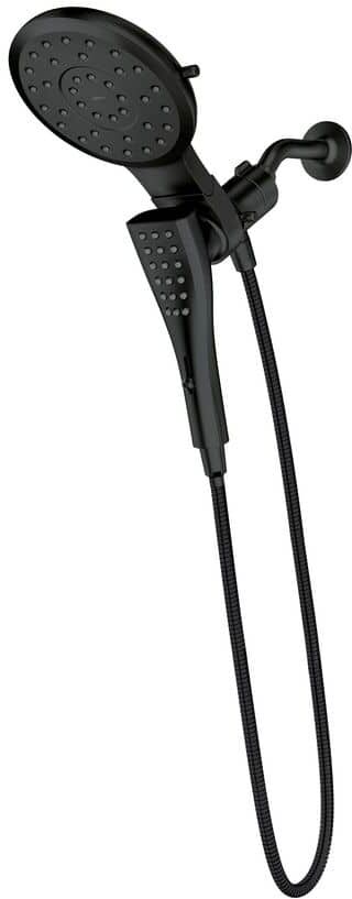 MOEN Verso 8-Spray Patterns with 1.75 GPM 7 in. Wall Mount Dual Handheld Shower Heads with Infiniti Dial in Matte Black