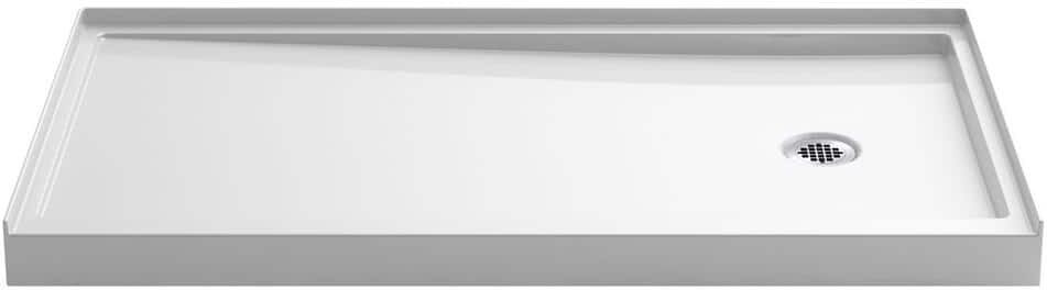 KOHLER Rely 60 in. x 32 in. Single Threshold Shower Base with Right-Hand Drain in White