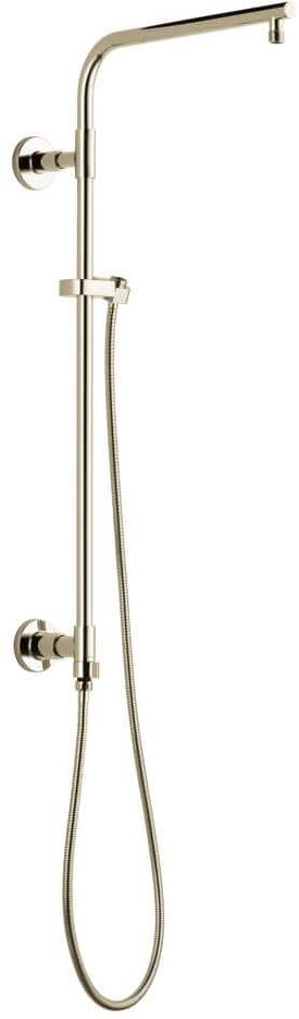 Delta Emerge Round Contemporary 26 in. Column Shower Bar in Lumicoat Polished Nickel