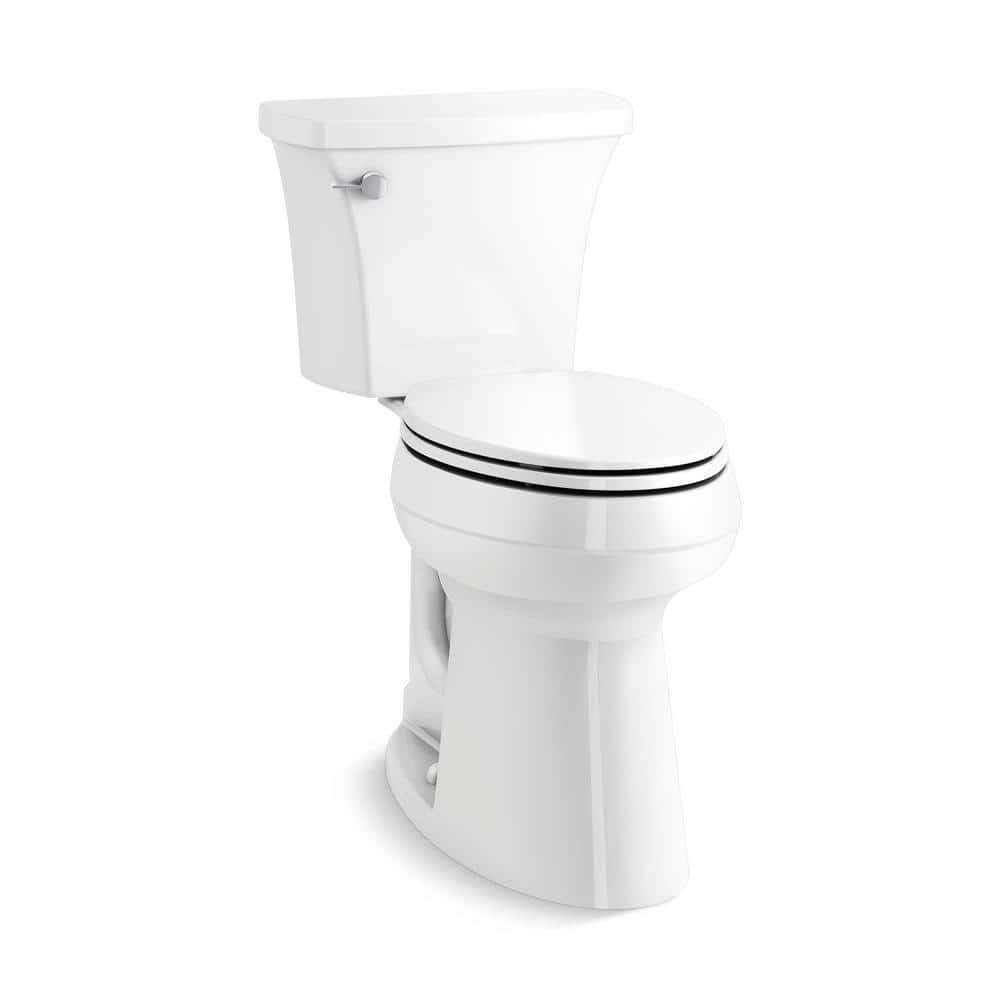 KOHLER Extra Tall Highline Arc Complete Solution 2-Piece 1.28 GPF Single Flush Elongated Toilet in White (Seat Included, 6Pack)