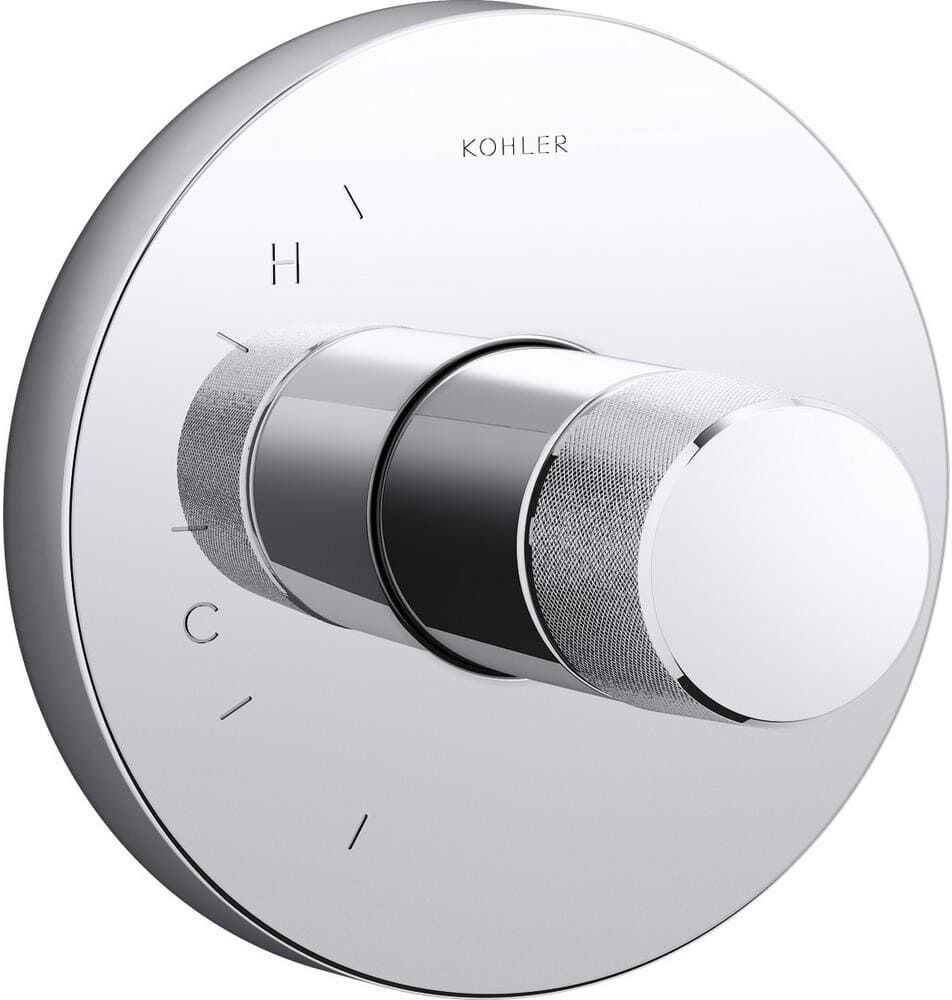 KOHLER Components Rite-Temp 1-Handle Shower Valve Trim Kit with Oyl Handle in Polished Chrome