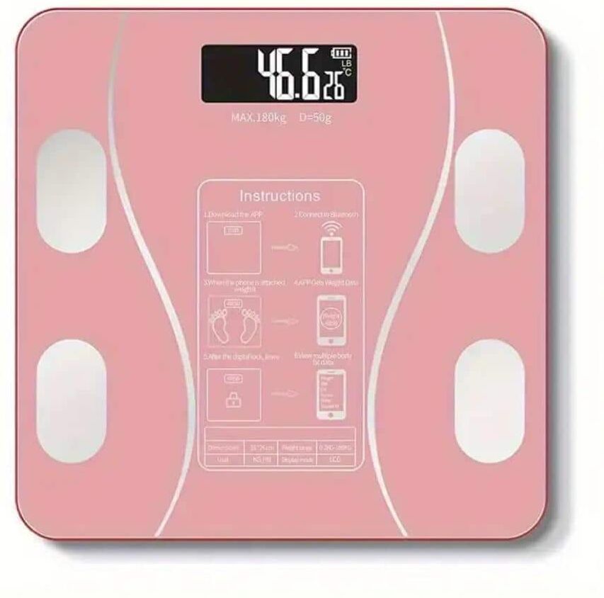 Aoibox Intelligent Body Fat Scale for Weight Loss, Precision Professional Weight Scale, Pink