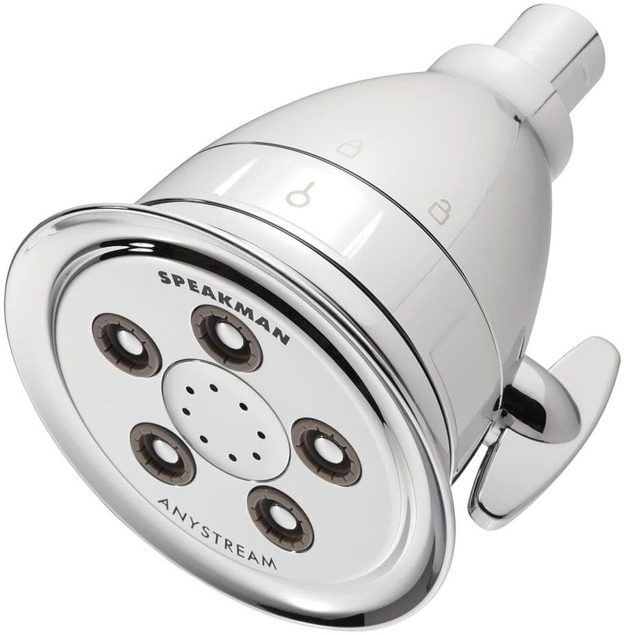 Speakman 3-Spray 4.1 in. Single Wall Mount Low Flow Fixed Adjustable Shower Head in Polished Chrome