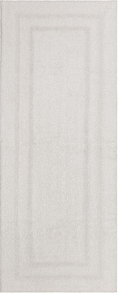 Mohawk Home Cotton Reversible White 24 in. x 60 in. White Cotton Machine Washable Bath Mat