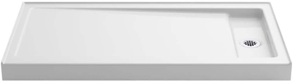 KOHLER Bellwether 60 in. x 32 in. Cast Iron Single Threshold Shower Base with Right-Hand Center Drain in White