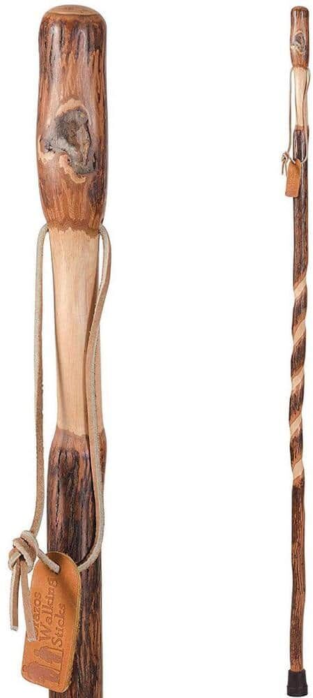 Brazos Walking Sticks 55 in. Twisted Hickory Walking Stick