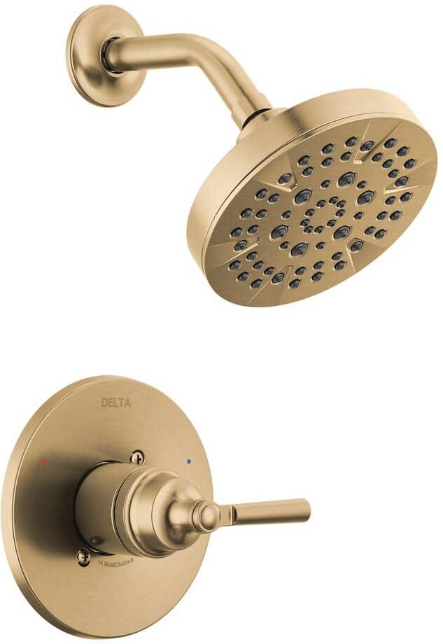 Delta Saylor 1-Handle Wall Mount Shower Trim Kit in Champagne Bronze (Valve Not Included)