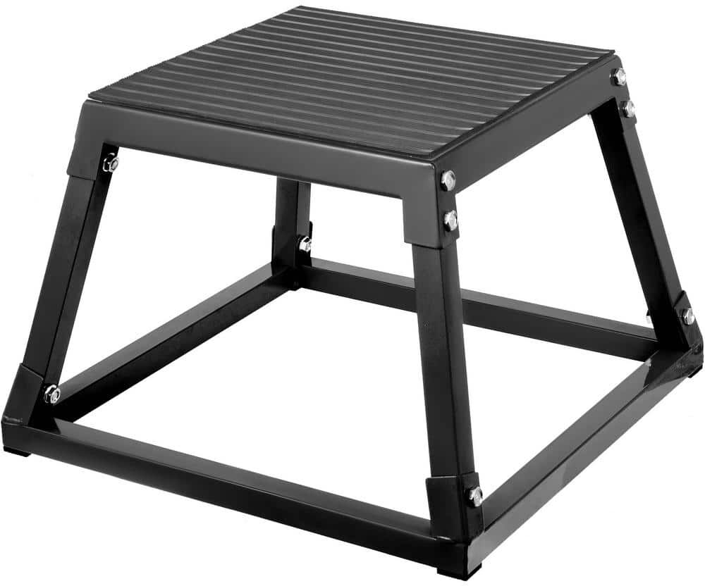 VEVOR Plyometric Platform Box 12 in. Fitness Exercise Jump Box Step Plyometric Box Jump for Exercise Fit Training, Black