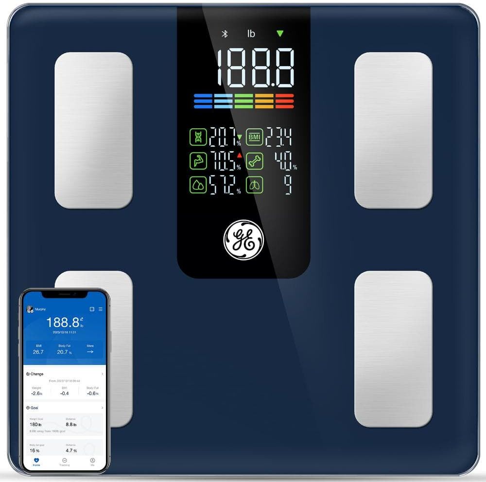 Aoibox Digital Bathroom Scale with App in Dark Blue