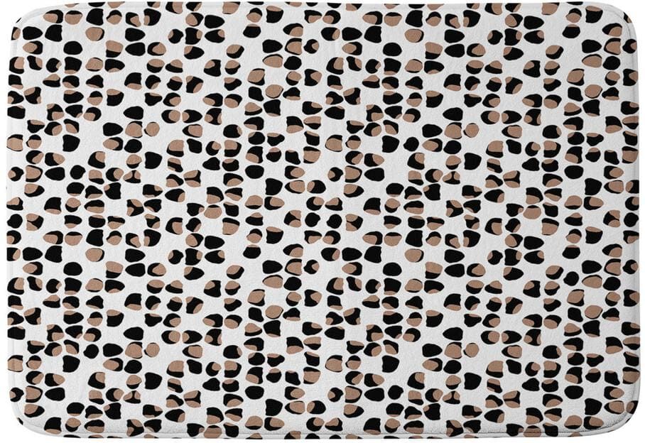 DenyDesigns. Wagner Campelo Rock Dots 1 34 in. x 21 in. black Memory Foam Bath Mat