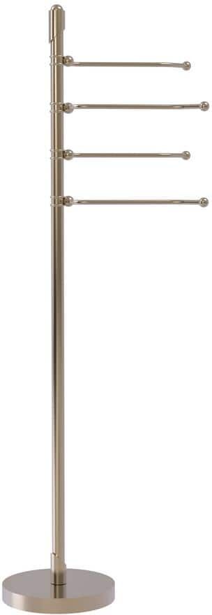 Allied Soho Free Standing Towel Bar 4-Pivoting Swing Arm Towel Stand in Antique Pewter