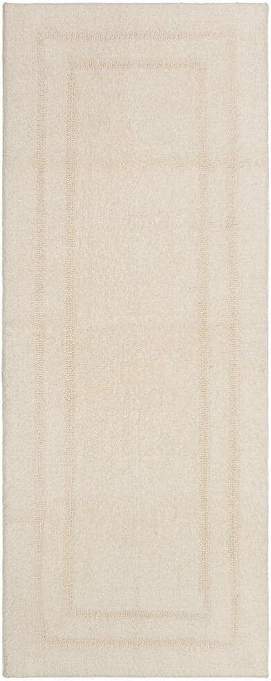 Mohawk Home Cotton Reversible Natural 24 in. x 60 in. Beige Cotton Machine Washable Bath Mat