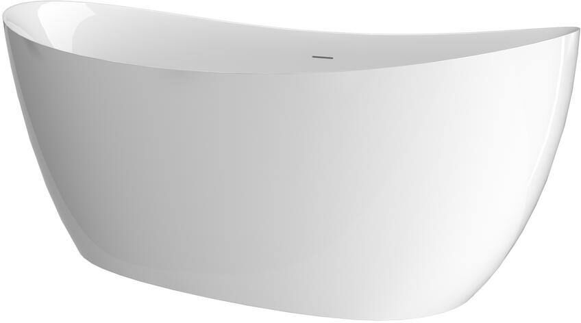 NTQ 63 in. x 31 in. Soaking Bathtub Free Standing Tub Double Slipper Acrylic Freestanding Oval Stand Alone Tubs in White