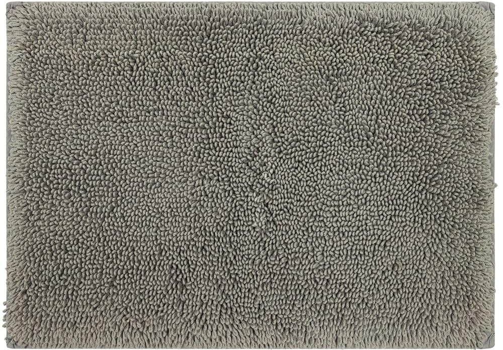 Mohawk Home Classic Cotton ll Cool Grey 21 in. x 34 in. Gray Cotton Machine Washable Bath Mat