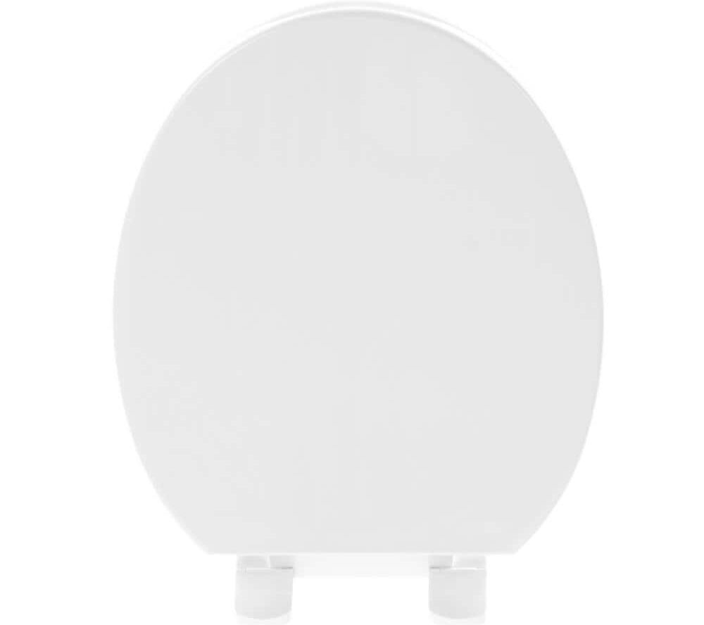 FBJ I1200S Round Close Front Toilet Seat Slow Close Tool Free Installation in White