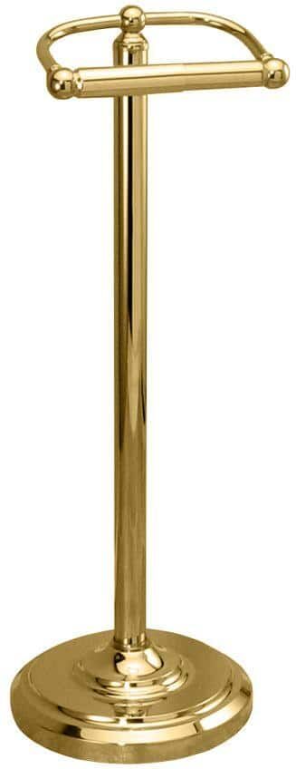 Gatco Double Post Toilet Paper Holder in Polished Brass