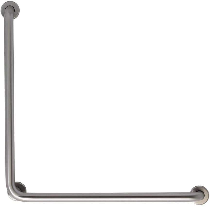 MUSTEE CareGiver 30 in. x 30 in. x 1-1/2 in. Concealed Screw Grab Bar with 90 Degree Angle in Stainless Steel