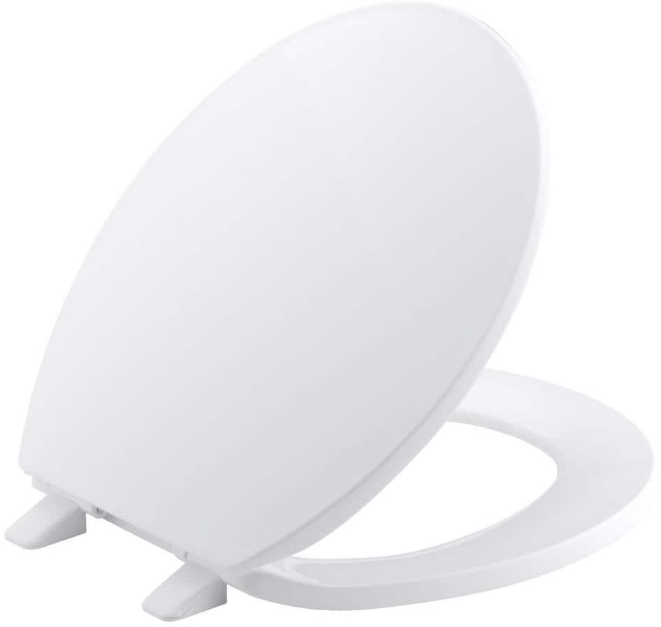 KOHLER Brevia Round Closed Front Toilet Seat with Quick-Release Hinges in White