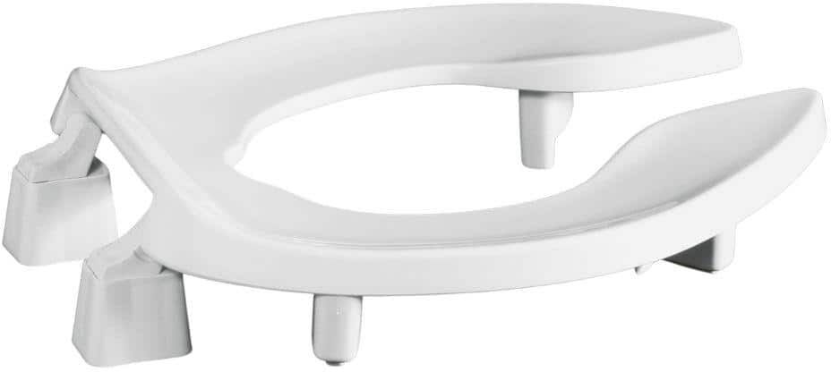 CENTOCO ADA Compliant 3 in. Raised Elongated Open Front No Cover Elevated Toilet Seat in White