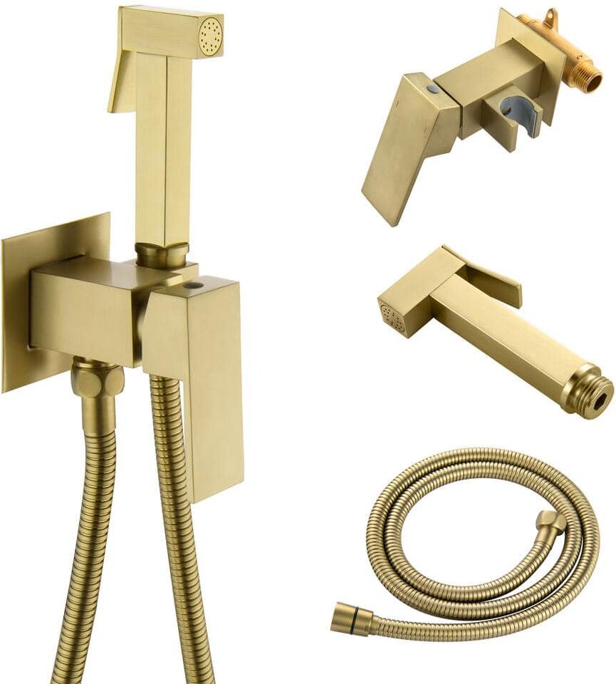 Nestfair Non- Electric Bidet Attachment in. Brushed Gold