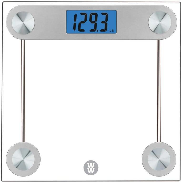 Weight Watchers Digital LCD Display Glass Scale with Blue Backlight