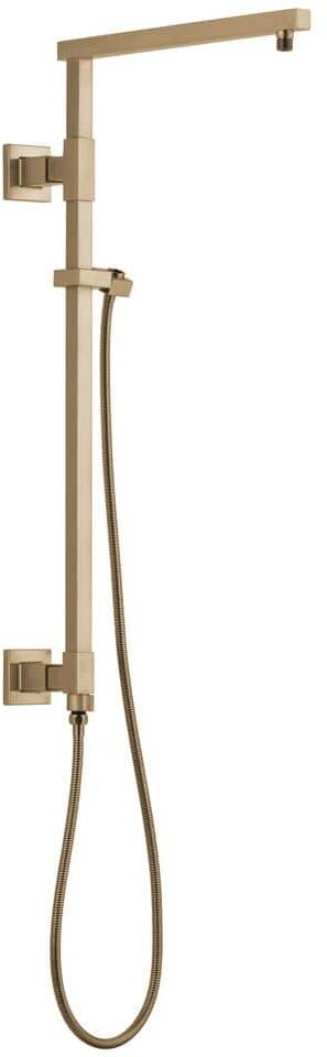 Delta Emerge Angular Modern 26 in. Column Shower Bar in Lumicoat Champagne Bronze