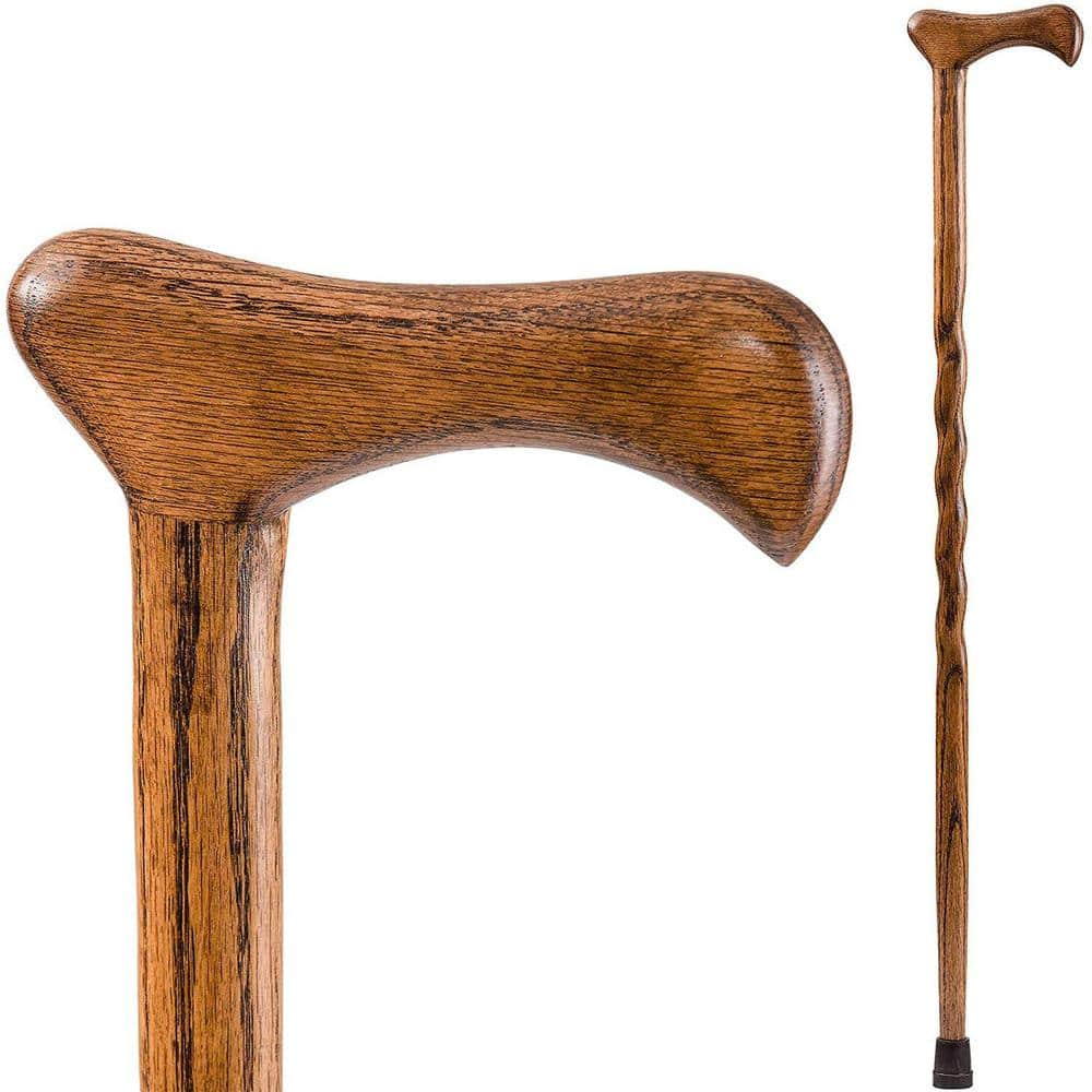 BRAZOS WALKING STICKS 37 in. Twisted Oak or Ash Walking Cane