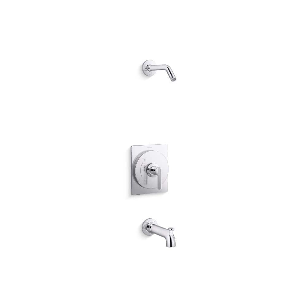 KOHLER Castia By Studio McGee Rite-Temp Bath And Shower Trim Kit Without Showerhead in Polished Chrome