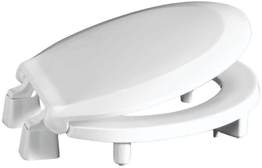 CENTOCO ADA Compliant 3 in. Raised Round Closed Front with Cover Toilet Seat in White