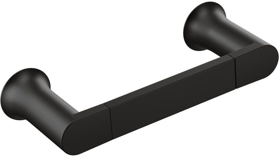 MOEN Genta LX 9 in. Wall Mounted Hand Towel Bar in Matte Black