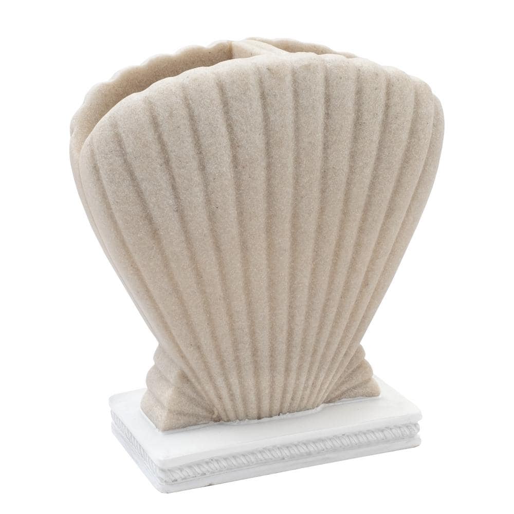 Sweet Home Collection Coastal Shell Toothbrush Holder Bathroom Accessory (1 Piece)