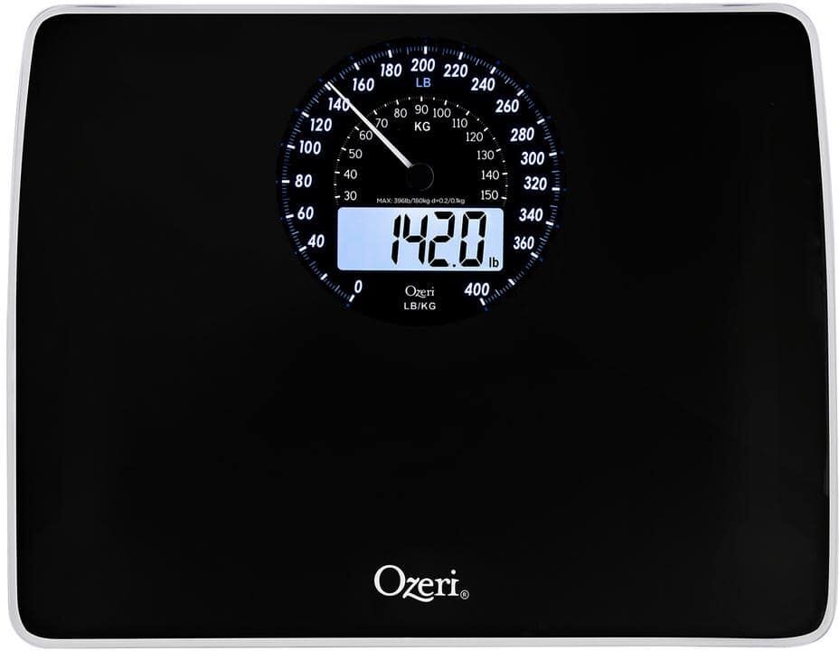 Ozeri Rev Digital Bathroom Scale with Electro-Mechanical Weight Dial