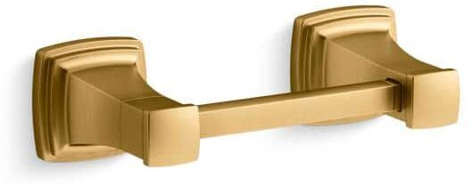 KOHLER Riff Wall Mounted Pivoting Toilet Paper Holder in Vibrant Brushed Moderne Brass