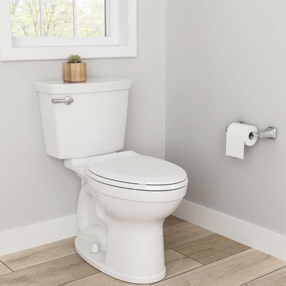 American Standard Champion Tall Height 2-Piece High-Efficiency 1.28 GPF Single Flush Elongated Toilet in White Seat Included (6-Pack)