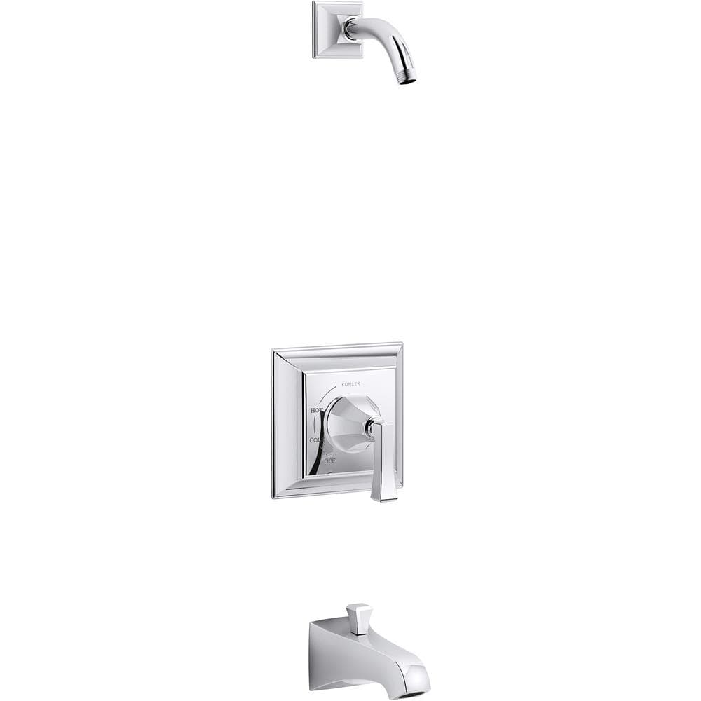 KOHLER Memoirs Lever 1-Handle Wall Mount Bath/Shower Trim Kit without Showerhead in Vibrant Brushed Nickel (Valve Not Included)