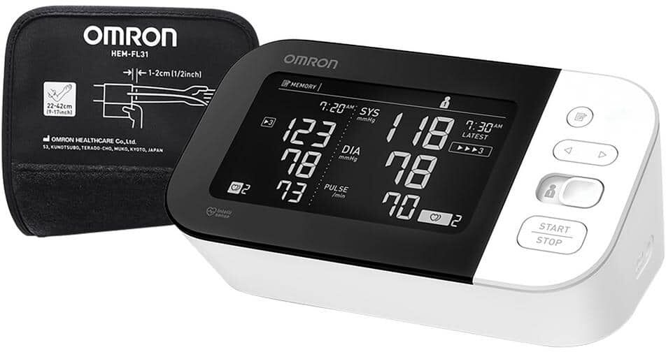 Omron 10 Series Upper Arm Blood Pressure Monitor Wireless in White Package of 1