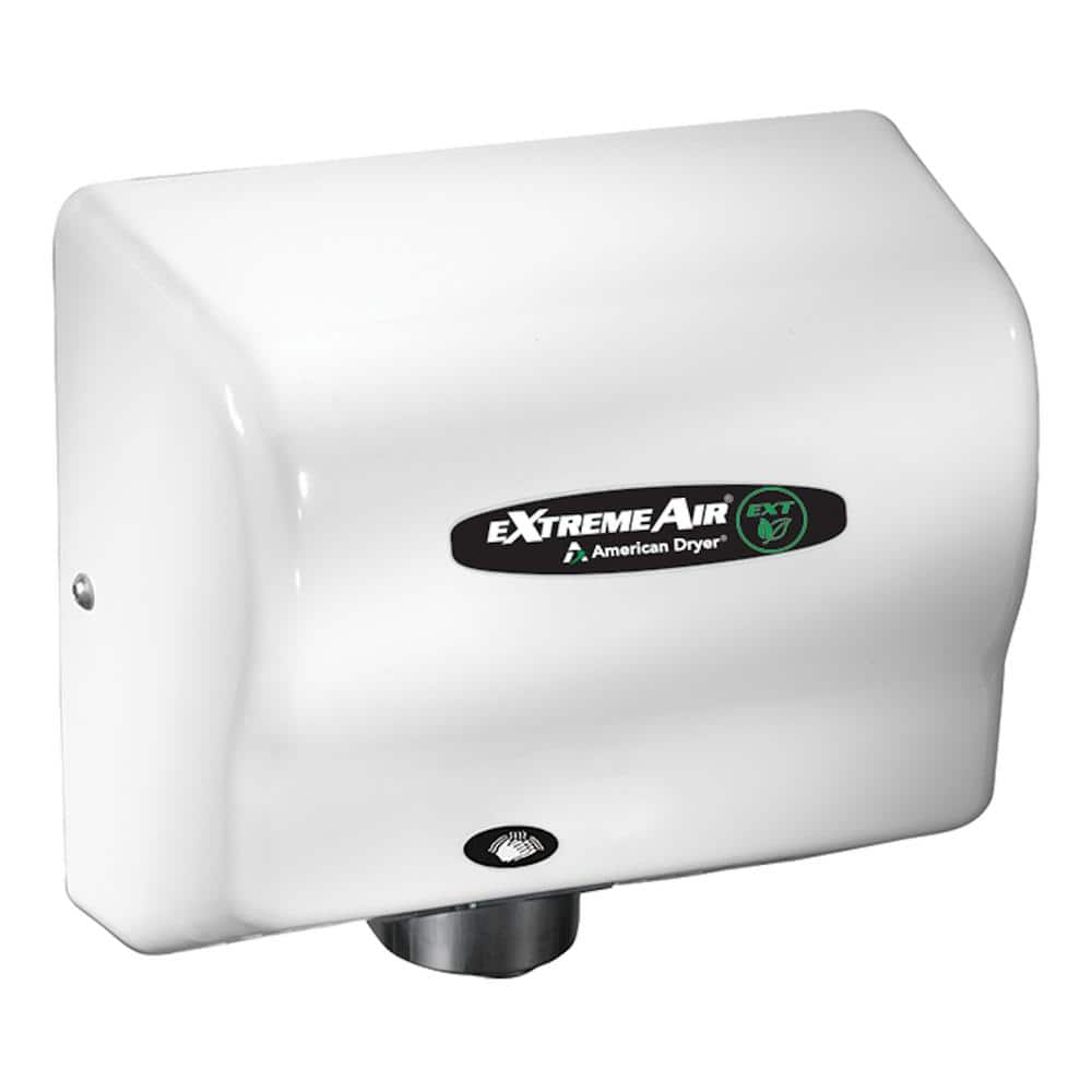 WORLD DRYER American Dryer eXtremeAir Electric Hand Dryer, Eco-Friendly, High-Speed, Compact, Energy-Efficient - White ABS Cover