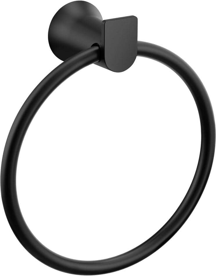 MOEN Wall Mounted Genta Towel Ring in Matte Black