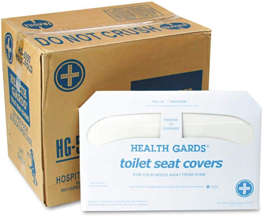 HOSPECO Health Gards White Half-Fold Toilet Seat Covers (250-Pack, 20-Packs per Carton)