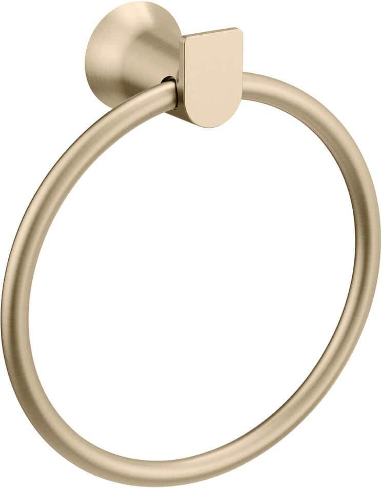 MOEN Wall Mounted Genta Towel Ring in Bronzed Gold