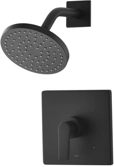 Ultra Faucets Dean Single Handle 1-Spray Tub and Shower Faucet 1.8 GPM with Pressure Balance in. Matte Black (Valve Included)